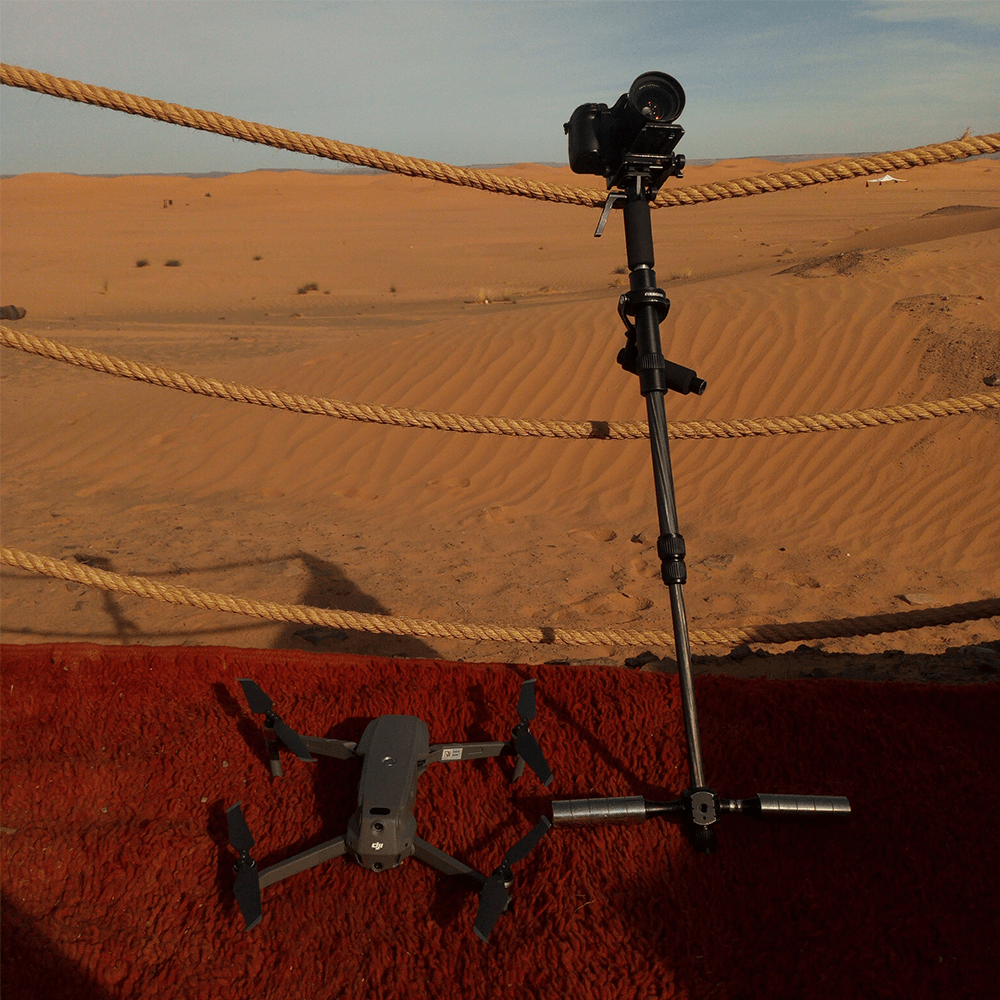 drone and gear merzouga desert sahara YAWK video production shoot Marrakech Morocco